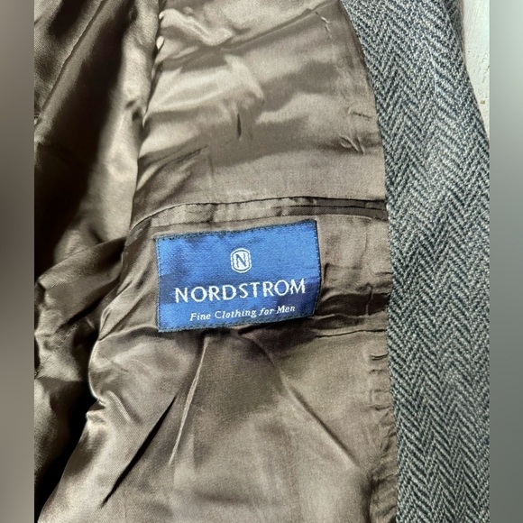 Vintage Nordstrom Men's 100% Wool Brown Tweed Blazer 40R - Picture 11 of 12